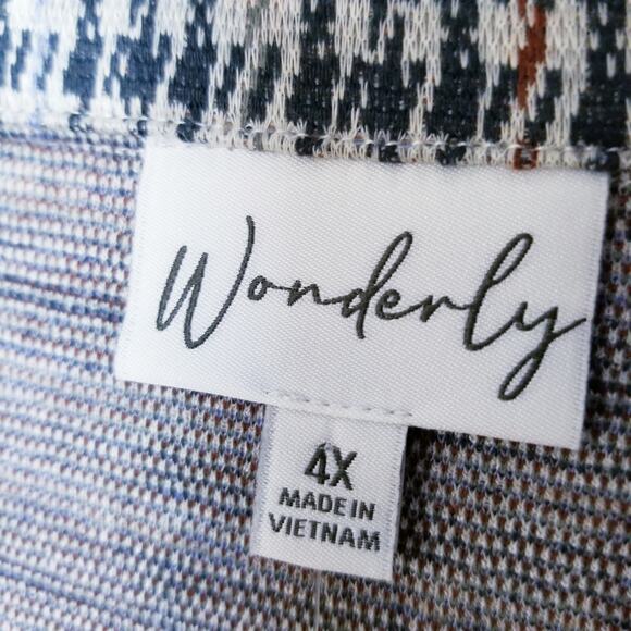 3 FOR $25 - *NEW* WONDERLY Knit Houndstooth One-Button Blazer - Size 4X - Picture 5 of 7